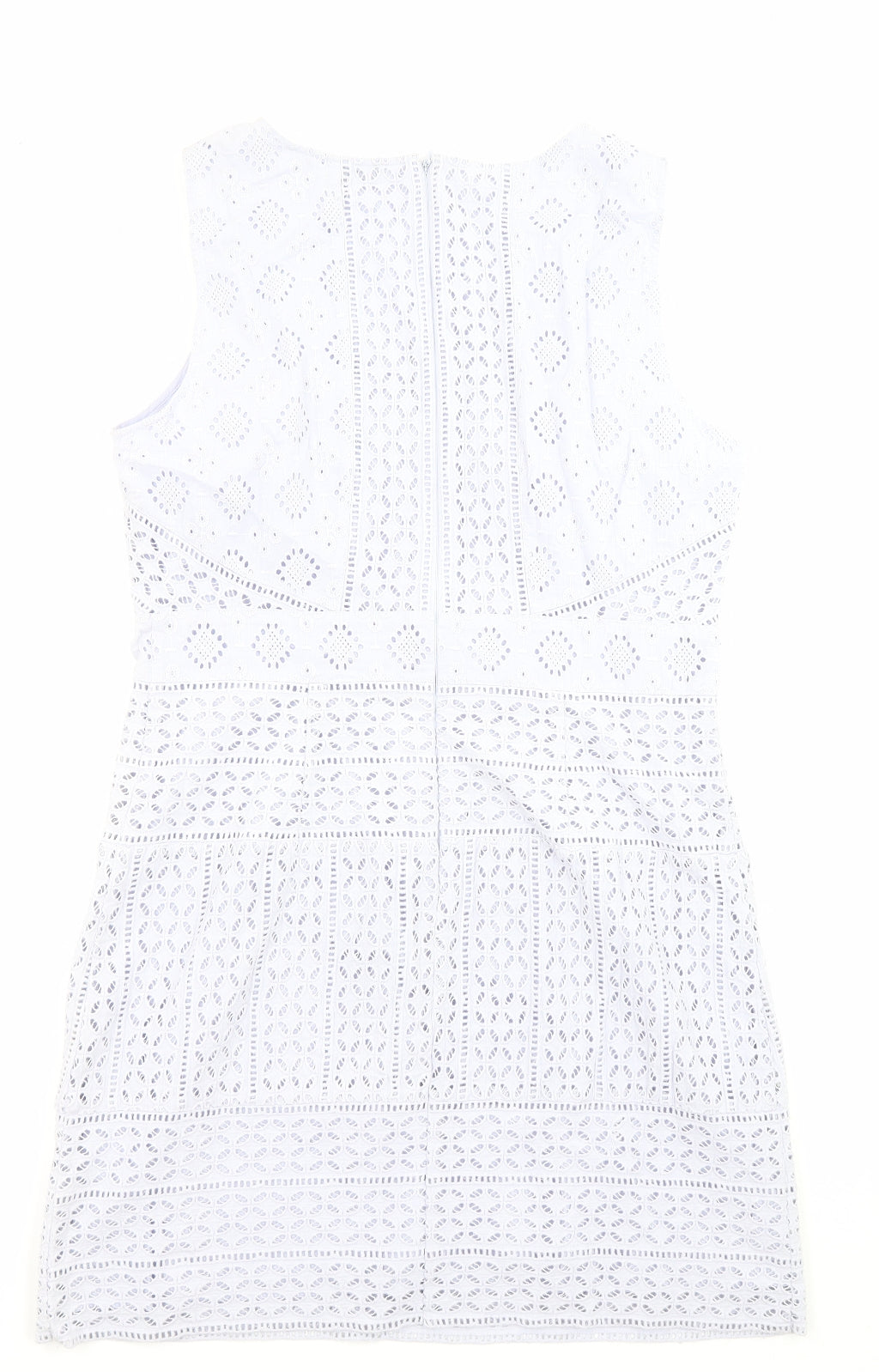 French Connection Womens Purple 100% Cotton A-Line Size 14 V-Neck Zip