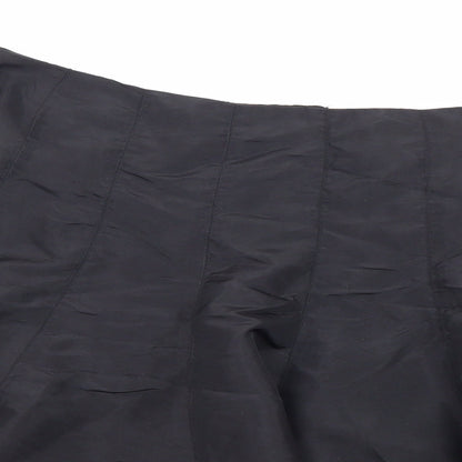 Marks and Spencer Womens Black Polyester A-Line Skirt Size 14 Zip