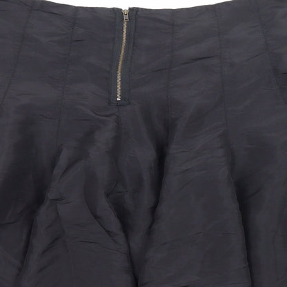 Marks and Spencer Womens Black Polyester A-Line Skirt Size 14 Zip