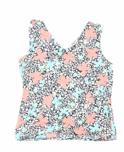 Womens UK Size 10 Dorothy Perkins Multicoloured Basic Tank