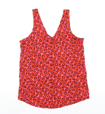 Womens UK Size 8 NEXT Orange Basic Tank