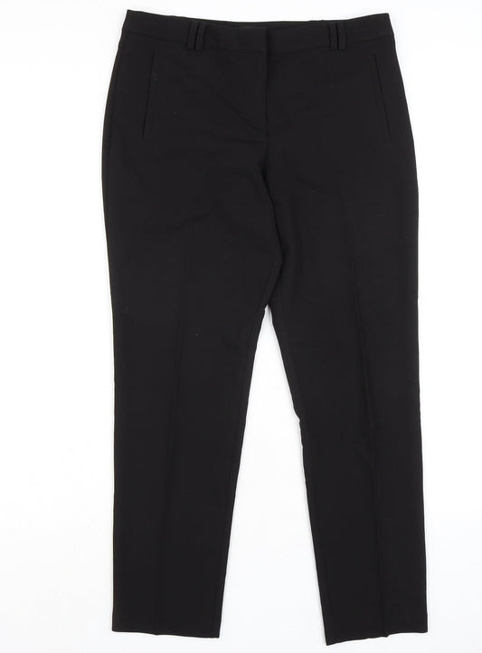 Womens UK Size 12 Topshop Regular Fit  Black Trousers