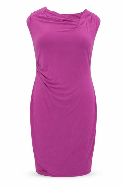 Per Una Womens Pink Modal Pencil Dress Size 14 Square Neck