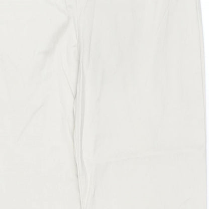 Coast Womens Beige Cotton Trousers Size 10 L30.5 in Regular Zip