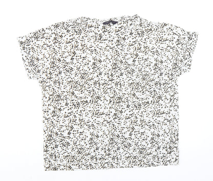 Womens UK Size 14 Marks and Spencer White Basic T-Shirt