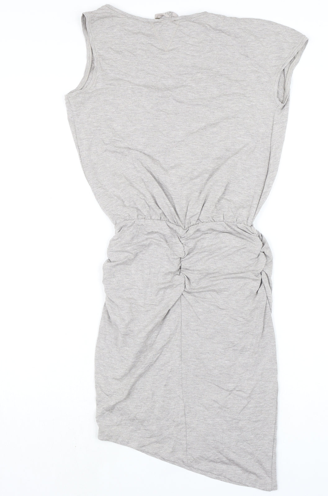 Lable Lab Womens Grey Viscose Pencil Dress Size 6 Round Neck - Elasticated Waist