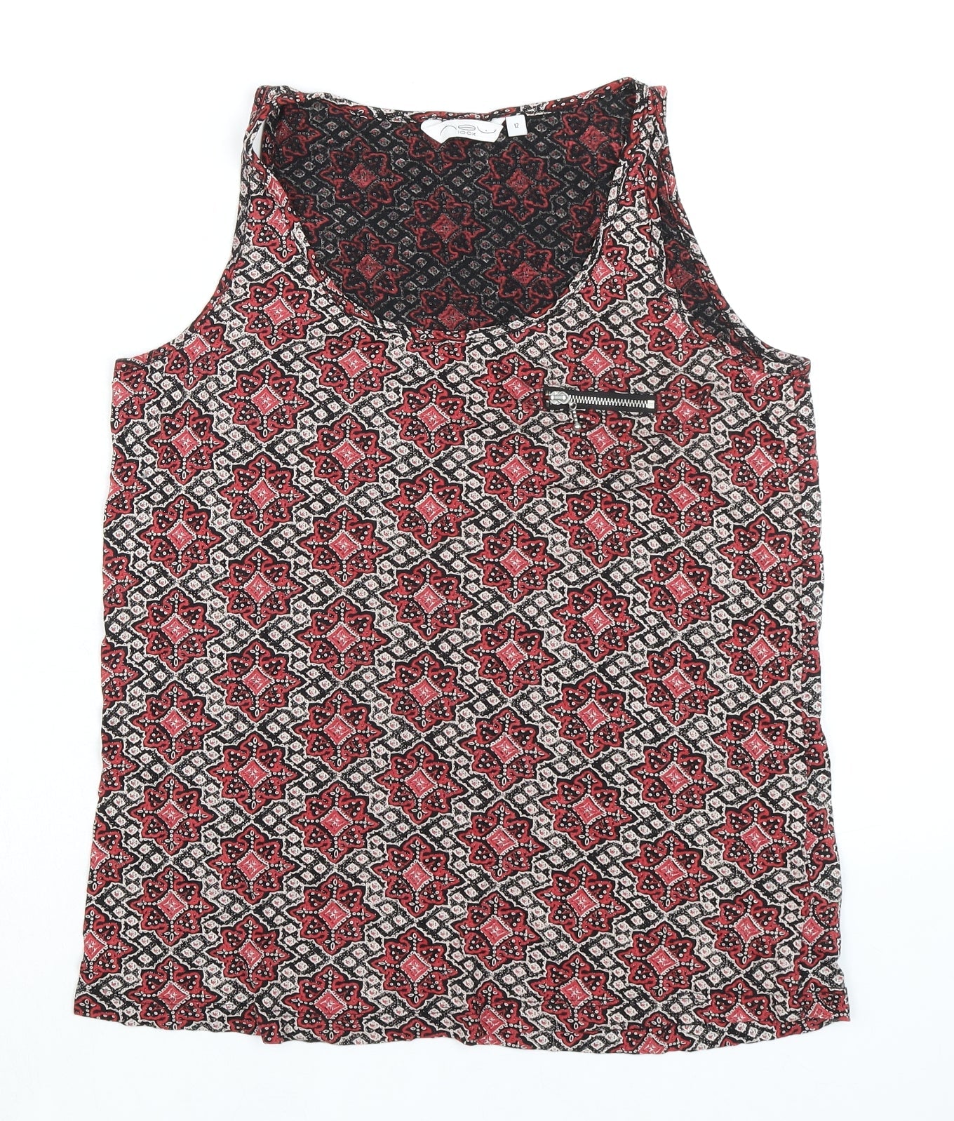 Womens UK Size 12 New Look Multicoloured Basic Tank