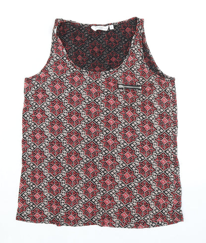 Womens UK Size 12 New Look Multicoloured Basic Tank