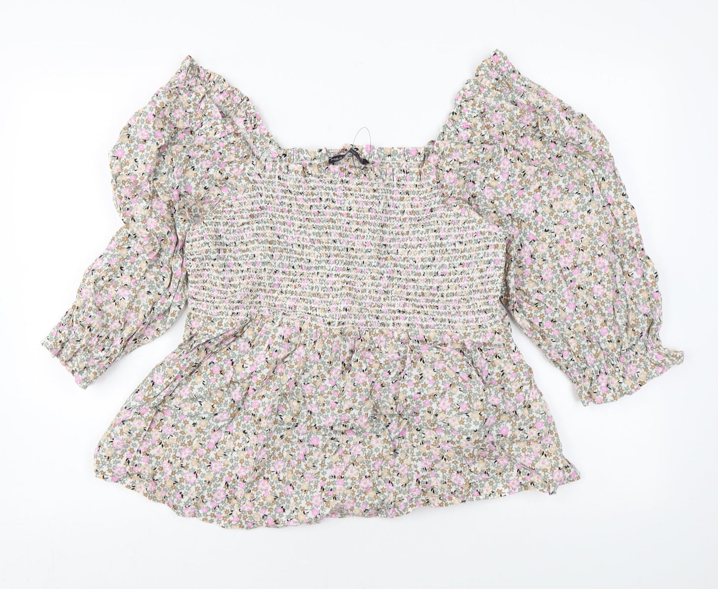 Womens UK Size 14 Marks and Spencer Multicoloured Basic Blouse
