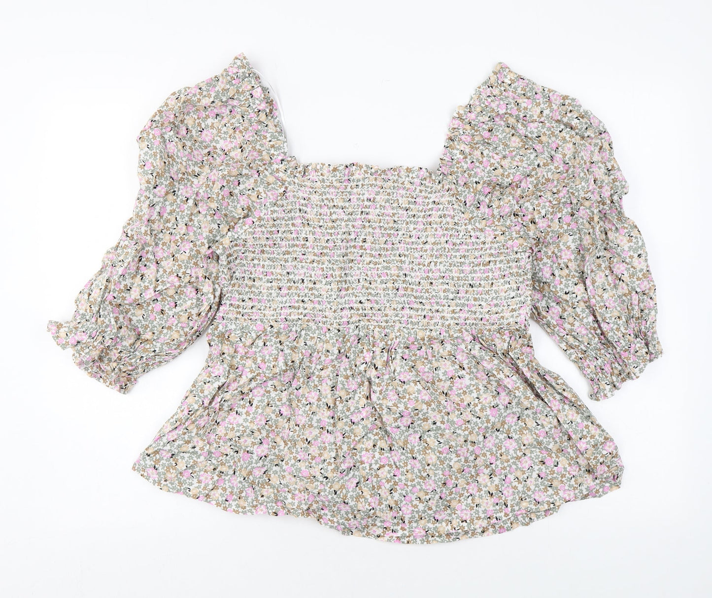 Womens UK Size 14 Marks and Spencer Multicoloured Basic Blouse