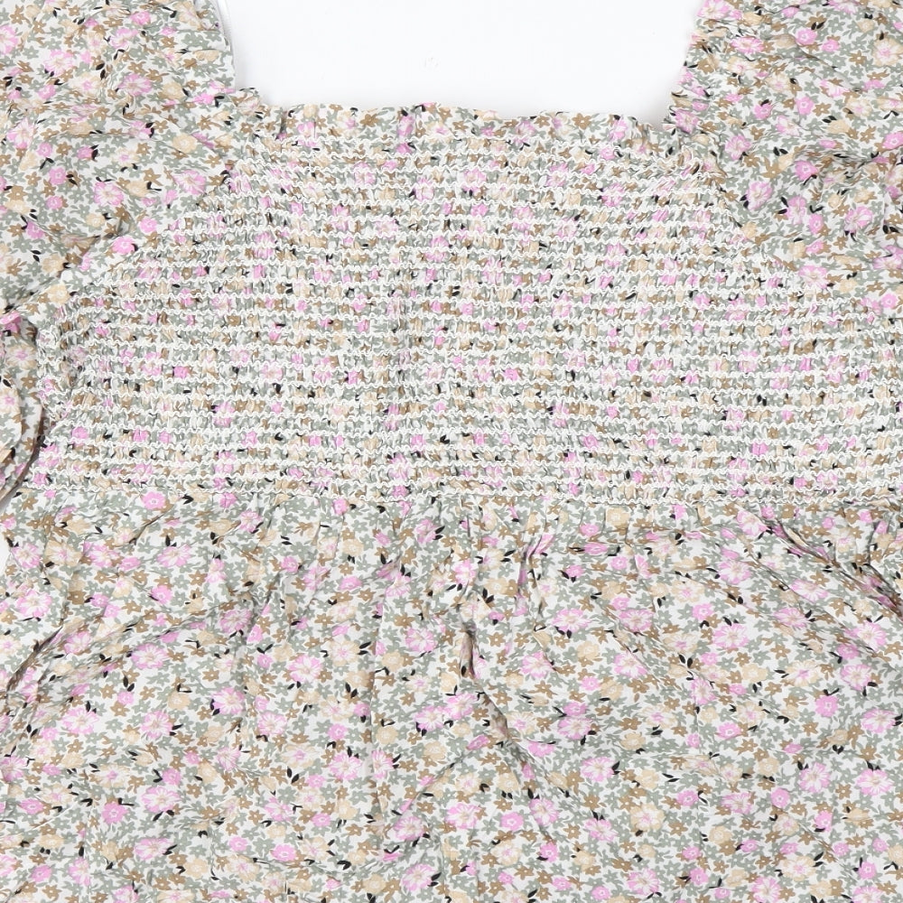 Womens UK Size 14 Marks and Spencer Multicoloured Basic Blouse