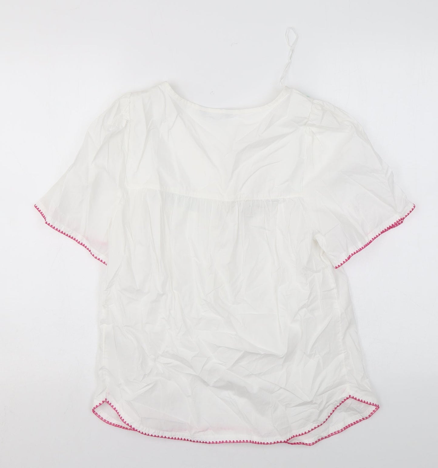 Womens UK Size 6 Marks and Spencer White Basic T-Shirt