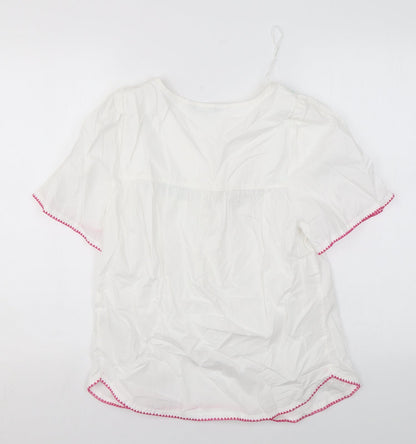 Womens UK Size 6 Marks and Spencer White Basic T-Shirt