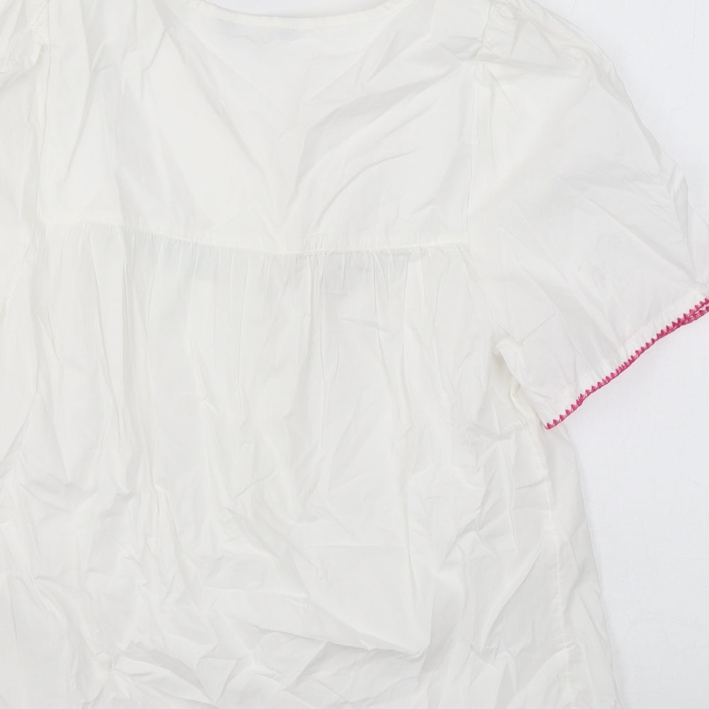 Womens UK Size 6 Marks and Spencer White Basic T-Shirt