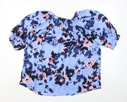 Womens UK Size 8 Marks and Spencer Blue Basic Blouse