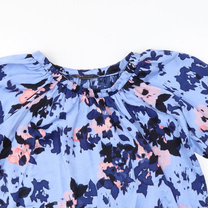 Womens UK Size 8 Marks and Spencer Blue Basic Blouse