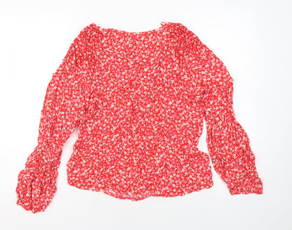 Womens UK Size 8 Marks and Spencer Red Basic Blouse