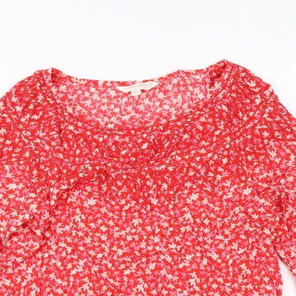 Womens UK Size 8 Marks and Spencer Red Basic Blouse