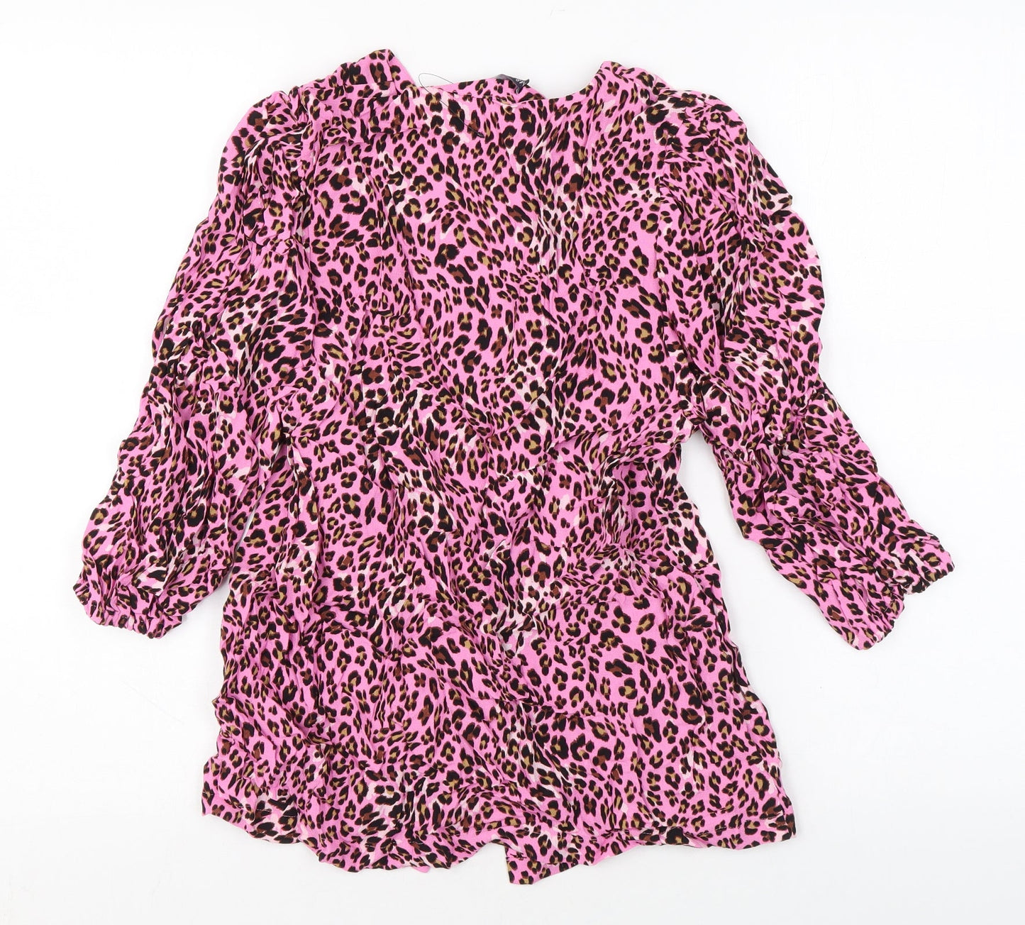 Womens UK Size 10 Marks and Spencer Pink Basic Button-Up