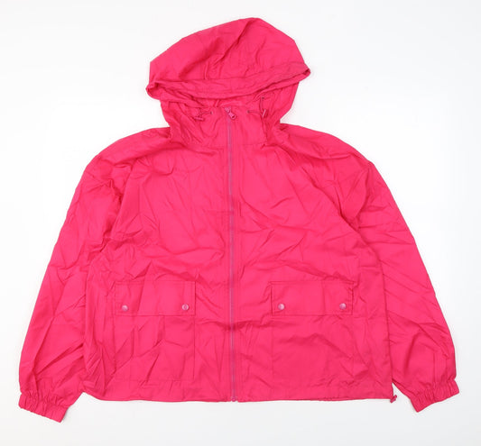 Womens UK Size L Marks and Spencer Pink Rain Coat