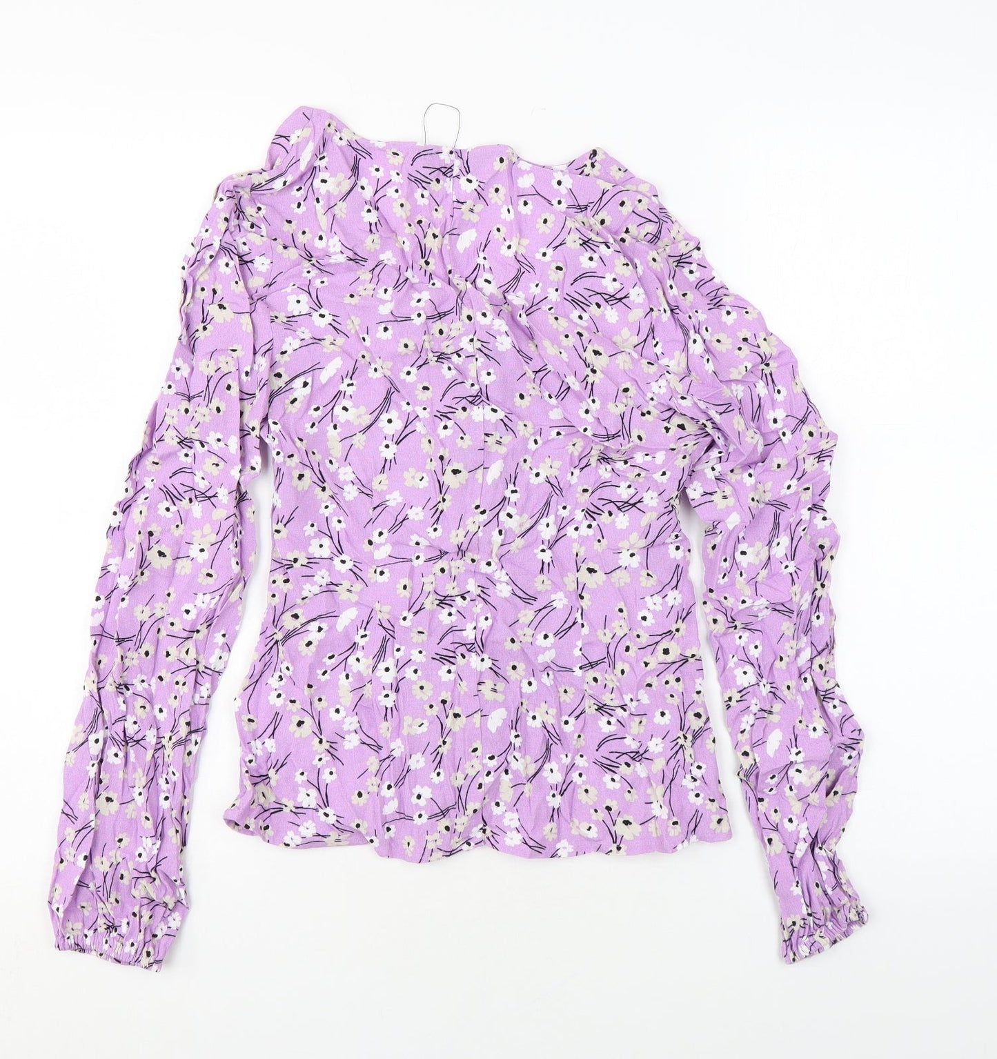 Womens UK Size 6 Marks and Spencer Purple Basic Button-Up