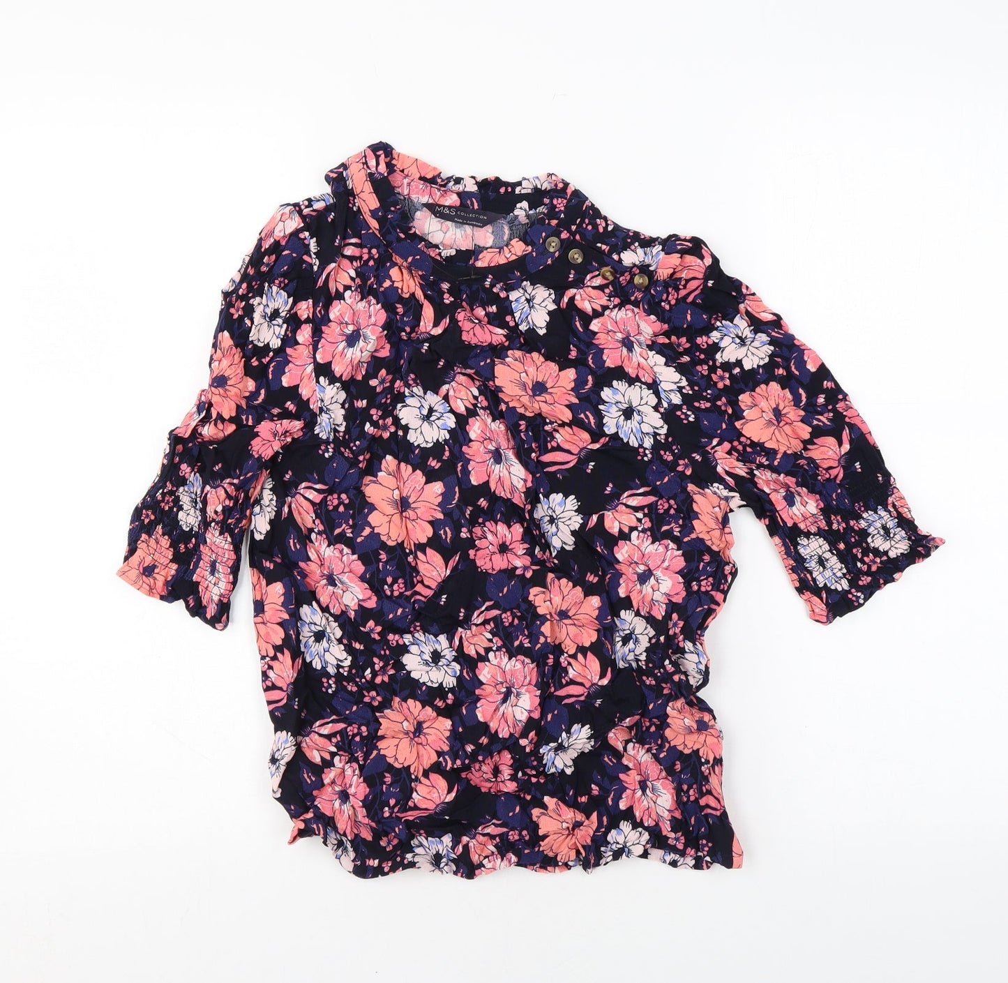 Womens UK Size 6 Marks and Spencer Multicoloured Basic Blouse