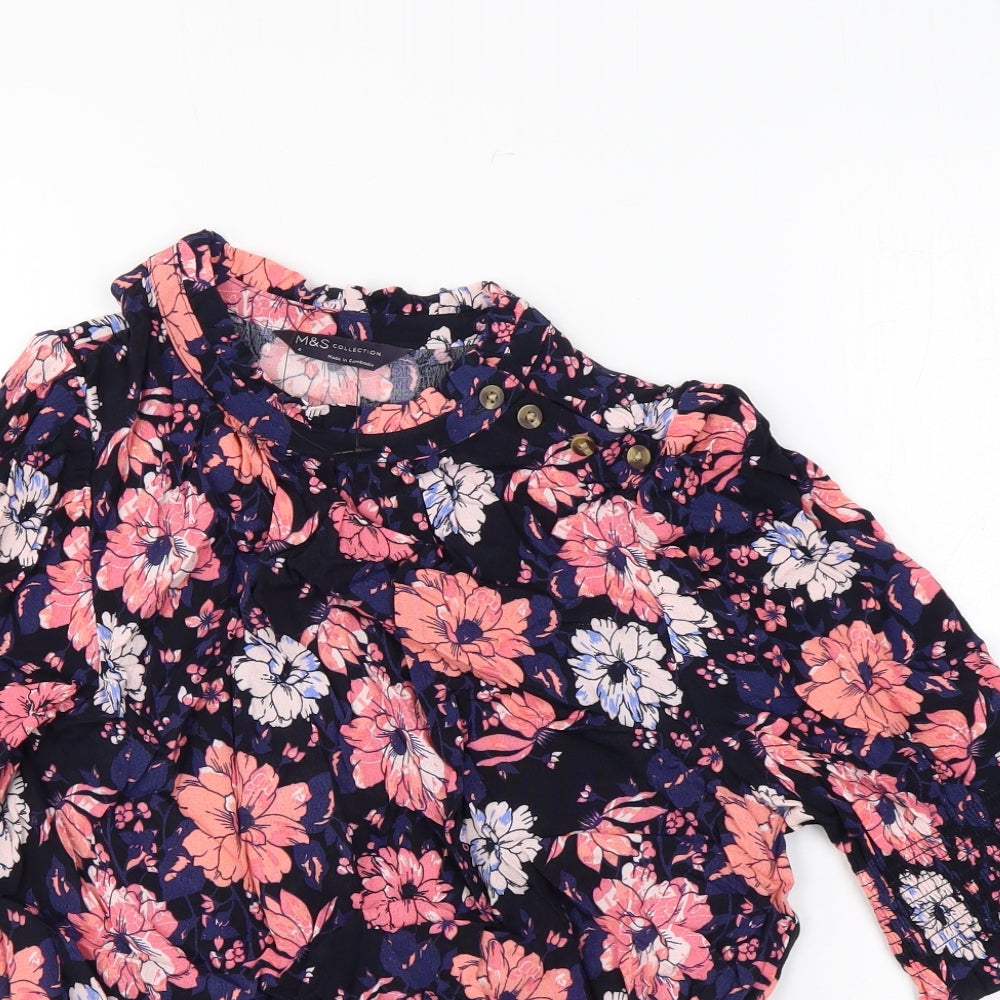 Womens UK Size 6 Marks and Spencer Multicoloured Basic Blouse