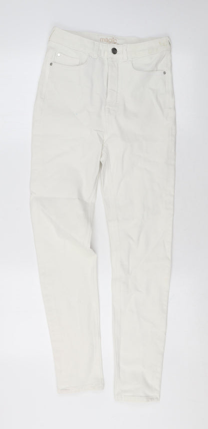 Womens UK Size 8 Marks and Spencer Regular Fit Skinny White Jeans