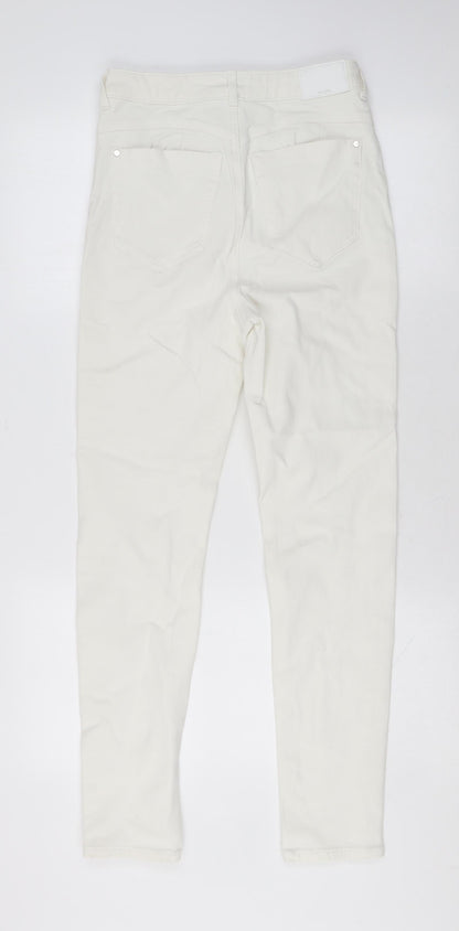Womens UK Size 8 Marks and Spencer Regular Fit Skinny White Jeans