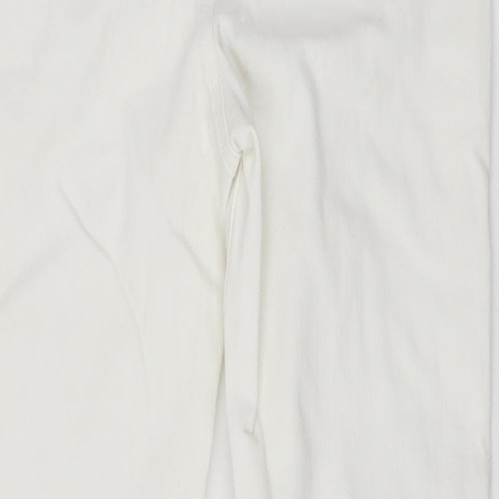 Womens UK Size 8 Marks and Spencer Regular Fit Skinny White Jeans