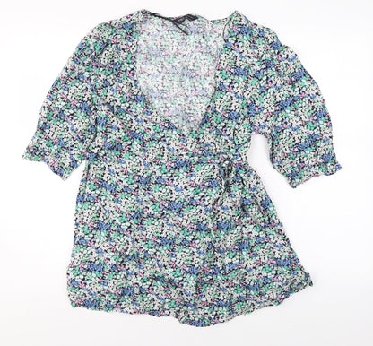Womens UK Size 10 Marks and Spencer Multicoloured Basic Blouse