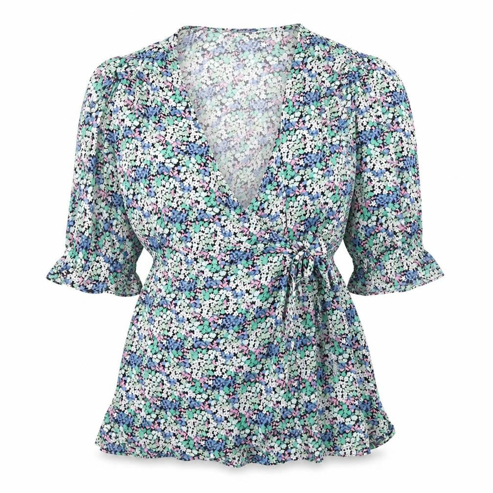 Womens UK Size 10 Marks and Spencer Multicoloured Basic Blouse