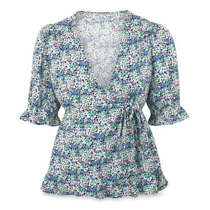 Womens UK Size 10 Marks and Spencer Multicoloured Basic Blouse