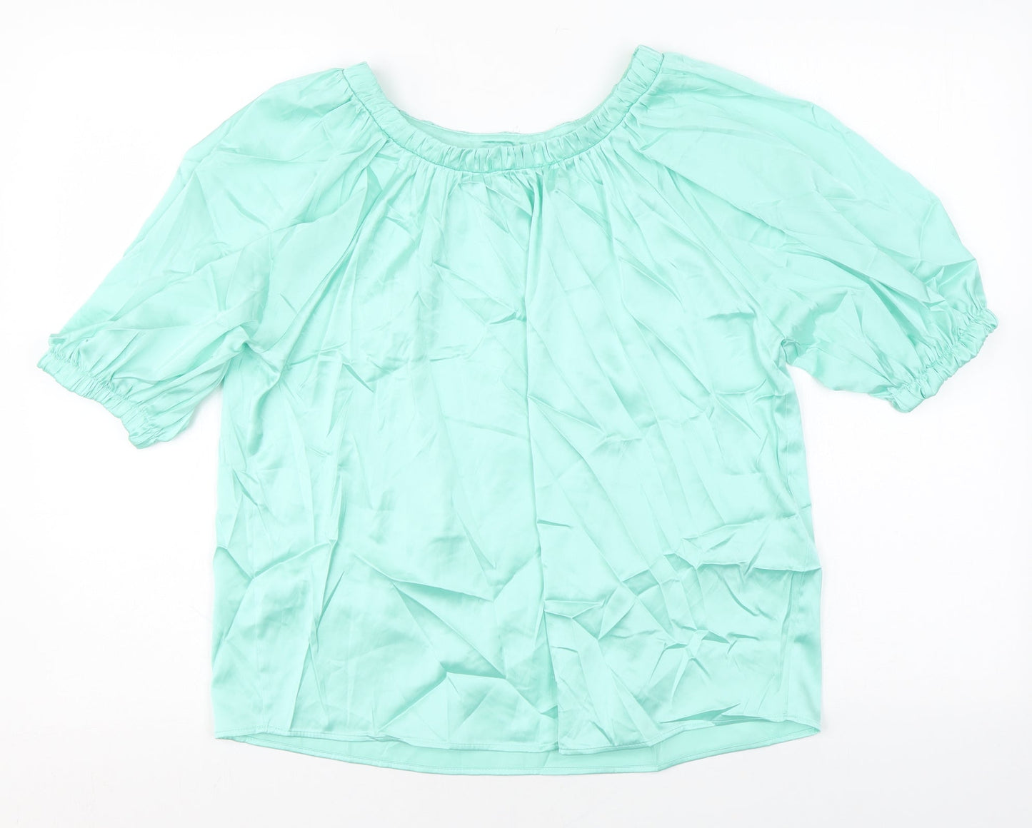 Womens UK Size 8 Marks and Spencer Green Basic Blouse