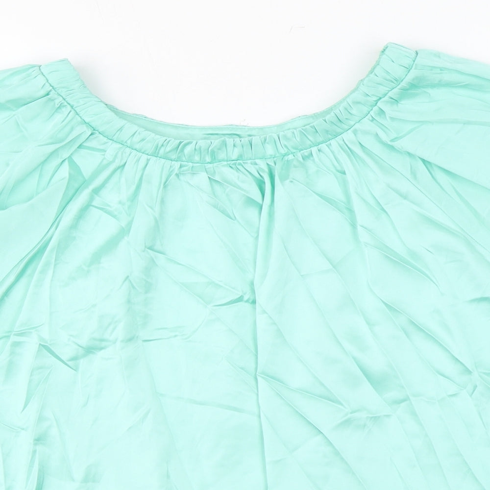 Womens UK Size 8 Marks and Spencer Green Basic Blouse