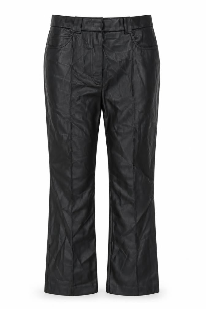 Marks and Spencer Womens Black Polyester Trousers Size 12 L25 in Regular Zip
