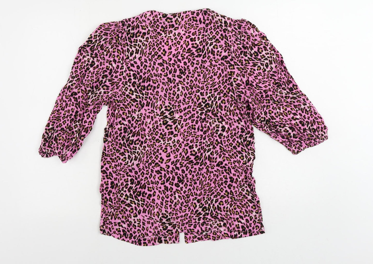 Womens UK Size 8 Marks and Spencer Pink Basic Button-Up