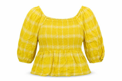 Womens UK Size 18 Marks and Spencer Yellow Basic Blouse