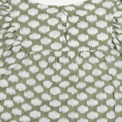Womens UK Size 6 Marks and Spencer Green Basic Blouse