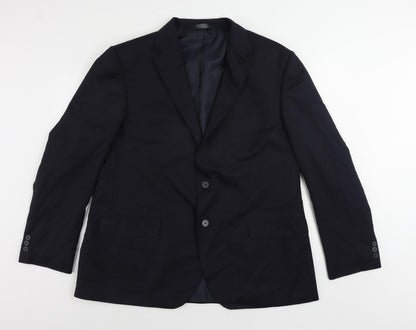 Mens UK Size 46 Marks and Spencer Regular Blue Suit Jacket