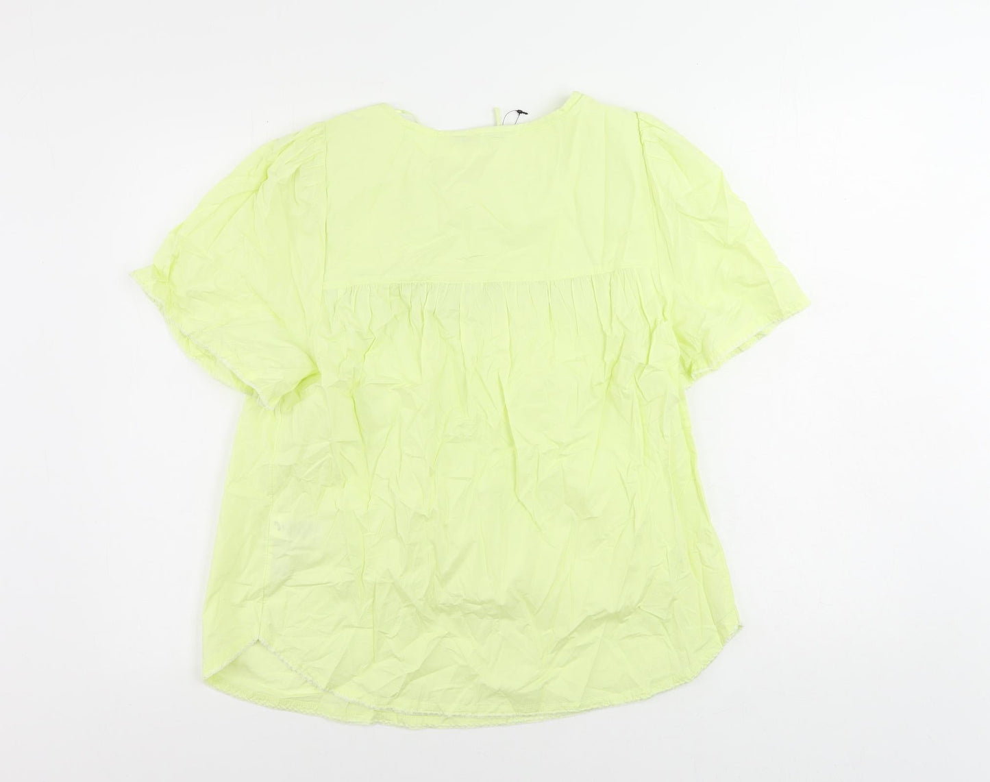 Womens UK Size 10 Marks and Spencer Yellow Basic Blouse