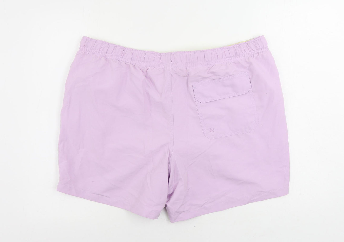 Marks and Spencer Mens Purple Polyester Bermuda Shorts Size 2XL L6 in Regular Drawstring - Swim Shorts