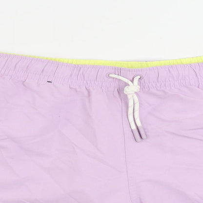 Marks and Spencer Mens Purple Polyester Bermuda Shorts Size 2XL L6 in Regular Drawstring - Swim Shorts