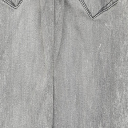 Burton Mens Grey Cotton Skinny Jeans Size 30 in L30 in Regular Zip