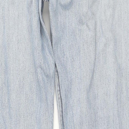 Levi's Mens Blue Cotton Straight Jeans Size 34 in L34 in Regular Zip