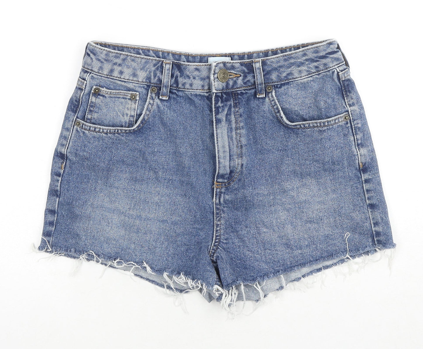 BDG Womens Blue Cotton Cut-Off Shorts Size 29 in L3 in Regular Zip