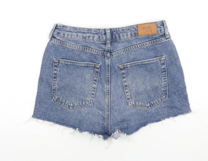 BDG Womens Blue Cotton Cut-Off Shorts Size 29 in L3 in Regular Zip