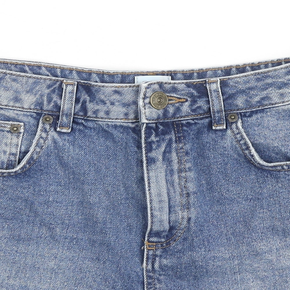 BDG Womens Blue Cotton Cut-Off Shorts Size 29 in L3 in Regular Zip