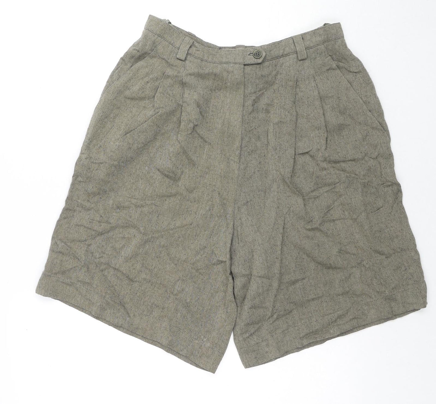 Hirsch. Womens Brown Polyester Paperbag Shorts Size 28 in L9 in Regular Zip