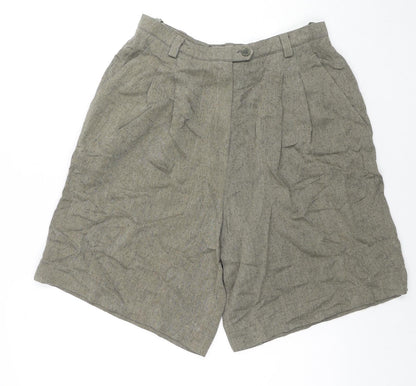 Hirsch. Womens Brown Polyester Paperbag Shorts Size 28 in L9 in Regular Zip